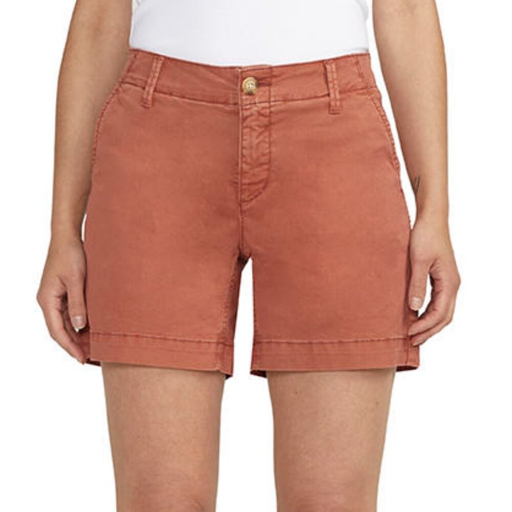 NWT Jag Jeans Fabric Dyed Chino Mid Rise Shorts In Chutney